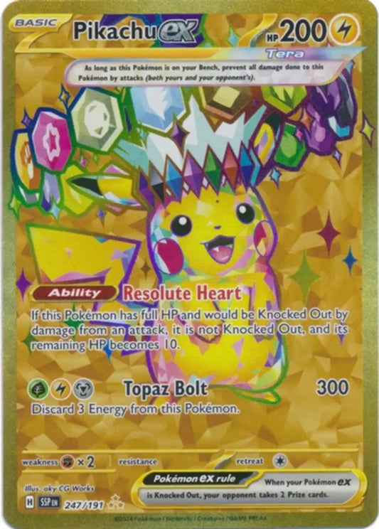 Pokemon - Surging Sparks - Pikachu EX 247/191 - Condition (MINT)