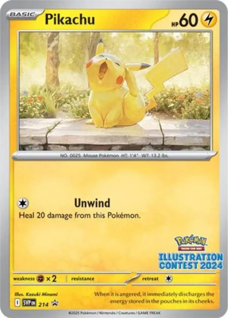 Pokemon - Promo Card - Pikachu SVP214 - (Contest 2024) -Condition (MINT)