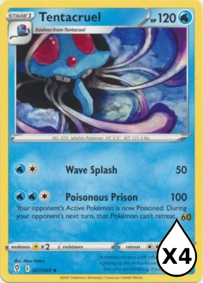 Pokemon - Evolving Skies - Tentacruel 027/203 - Condition (MINT)