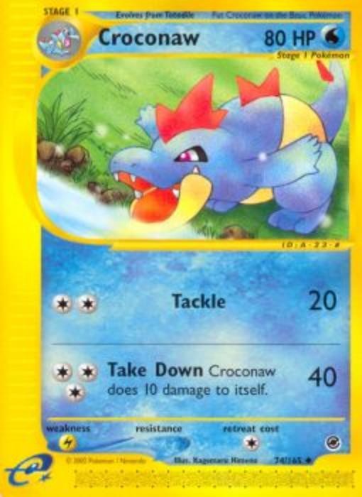 Pokemon - Expedition  - Croconaw 74/165- Condition (EX) 