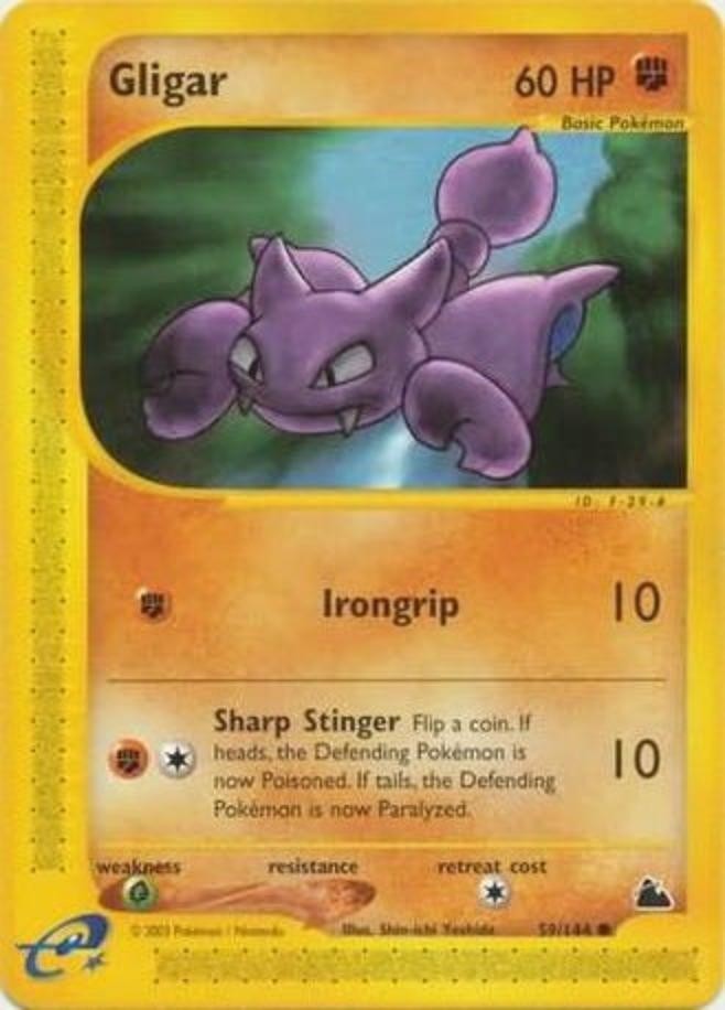 Pokemon - Skyridge - Gligar 59/144- Condition (NM) 