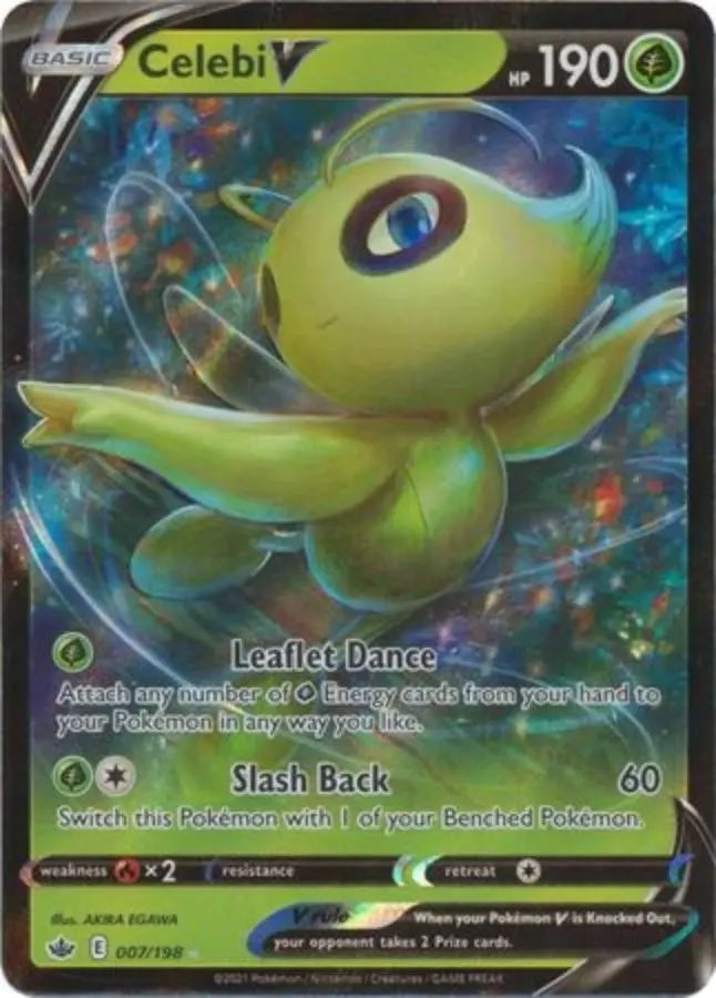 Pokemon - Chilling Reign - Celebi V 007/198 - Condition (MINT)
