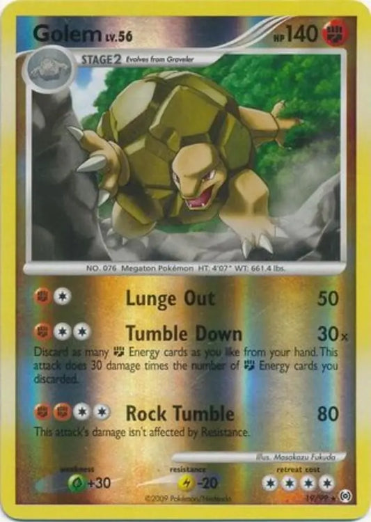 Pokemon - Platinum Arceus - Golem Lv. 56 19/99 - Condition (NM)