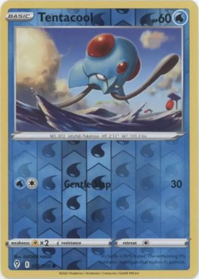 Pokemon - Evolving Skies - Tentacool 026/203 Reverse Holo - Condition (MINT)