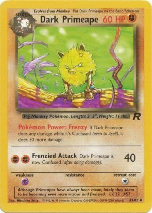 Pokemon - Team Rocket - Dark Primeape 43/82 - Condition (LP)