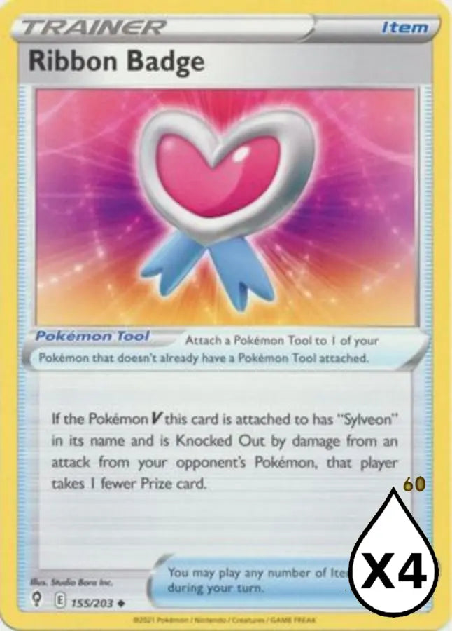 Pokemon - Evolving Skies - Ribbon Badge 155/203 - Condition (MINT)