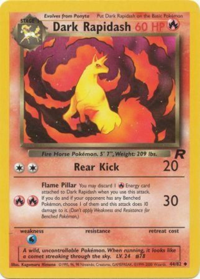 Pokemon - Team Rocket - Dark Rapidash 44/82 - Condition (LP)