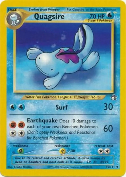 Pokemon - Neo Genesis - Quagsire 45/111 - Condition (NM) 