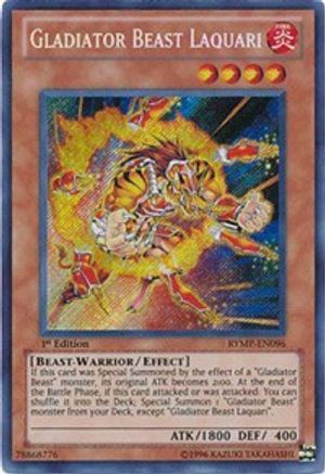 Gladiator Beast Laquari (RYMP-EN096) - Ra Yellow Mega Pack Unlimited Ra Yellow Mega Pack Yugioh Single  Squirtle Squad Card Shop.