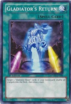 Gladiator's Return (RYMP-EN108) - Ra Yellow Mega Pack 1st Edition Ra Yellow Mega Pack Yugioh Single  Squirtle Squad Card Shop.