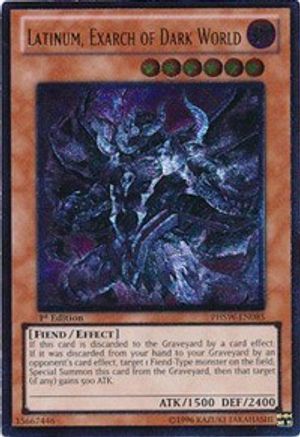 Latinum, Exarch of Dark World (UTR) (PHSW-EN085) - Photon Shockwave 1st Edition Photon Shockwave Yugioh Single  Squirtle Squad Card Shop.