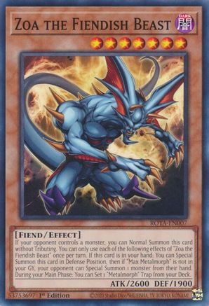 Zoa the Fiendish Beast (ROTA-EN007) - Rage of the Abyss 1st Edition Rage of the Abyss Yugioh Single  Squirtle Squad Card Shop.