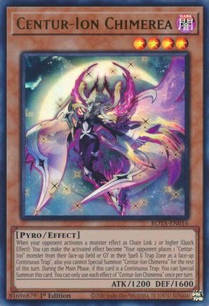Centur-Ion Chimerea (ROTA-EN016) - Rage of the Abyss 1st Edition Rage of the Abyss Yugioh Single  Squirtle Squad Card Shop.