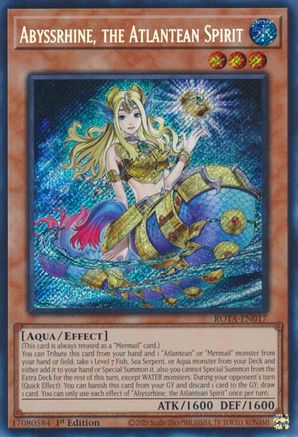 Abyssrhine, the Atlantean Spirit (ROTA-EN017) - Rage of the Abyss 1st Edition Rage of the Abyss Yugioh Single  Squirtle Squad Card Shop.