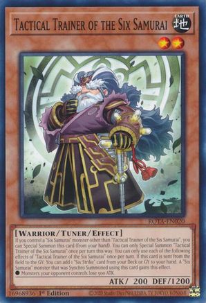 Tactical Trainer of the Six Samurai (ROTA-EN020) - Rage of the Abyss 1st Edition Rage of the Abyss Yugioh Single  Squirtle Squad Card Shop.
