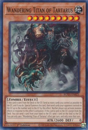 Wandering Titan of Tartarus (ROTA-EN021) - Rage of the Abyss 1st Edition Rage of the Abyss Yugioh Single  Squirtle Squad Card Shop.
