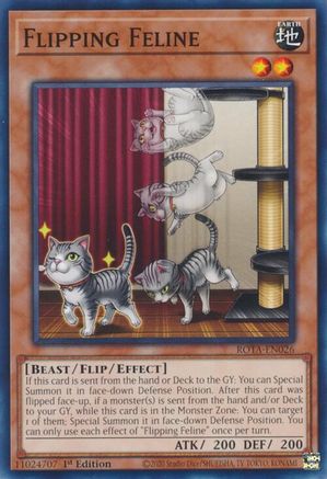 Flipping Feline (ROTA-EN026) - Rage of the Abyss 1st Edition Rage of the Abyss Yugioh Single  Squirtle Squad Card Shop.