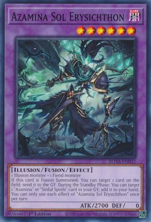 Azamina Sol Erysichthon (ROTA-EN032) - Rage of the Abyss 1st Edition Rage of the Abyss Yugioh Single  Squirtle Squad Card Shop.