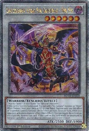 Legendary Lord Six Samurai - Shi En (Quarter Century Secret Rare) (ROTA-EN039) - Rage of the Abyss 1st Edition Rage of the Abyss Yugioh Single  Squirtle Squad Card Shop.