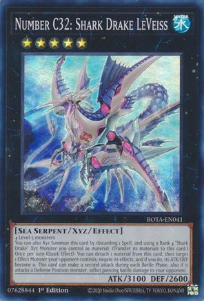 Number C32: Shark Drake LeVeiss (ROTA-EN041) - Rage of the Abyss 1st Edition Rage of the Abyss Yugioh Single  Squirtle Squad Card Shop.
