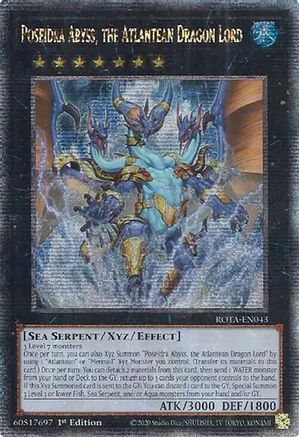 Poseidra Abyss, the Atlantean Dragon Lord (Quarter Century Secret Rare) (ROTA-EN043) - Rage of the Abyss 1st Edition Rage of the Abyss Yugioh Single  Squirtle Squad Card Shop.