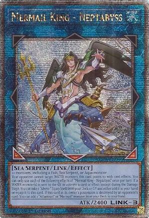 Mermail King - Neptabyss (Quarter Century Secret Rare) (ROTA-EN046) - Rage of the Abyss 1st Edition Rage of the Abyss Yugioh Single  Squirtle Squad Card Shop.