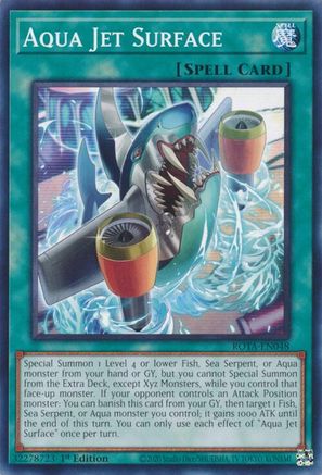 Aqua Jet Surface (ROTA-EN048) - Rage of the Abyss 1st Edition Rage of the Abyss Yugioh Single  Squirtle Squad Card Shop.
