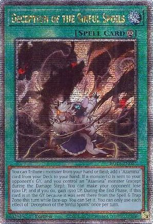 Deception of the Sinful Spoils (Quarter Century Secret Rare) (ROTA-EN055) - Rage of the Abyss 1st Edition Rage of the Abyss Yugioh Single  Squirtle Squad Card Shop.
