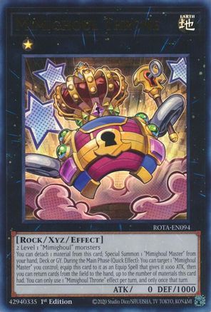 Mimighoul Throne (ROTA-EN094) - Rage of the Abyss 1st Edition Rage of the Abyss Yugioh Single  Squirtle Squad Card Shop.