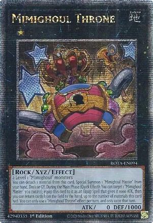 Mimighoul Throne (Quarter Century Secret Rare) (ROTA-EN094) - Rage of the Abyss 1st Edition Rage of the Abyss Yugioh Single  Squirtle Squad Card Shop.