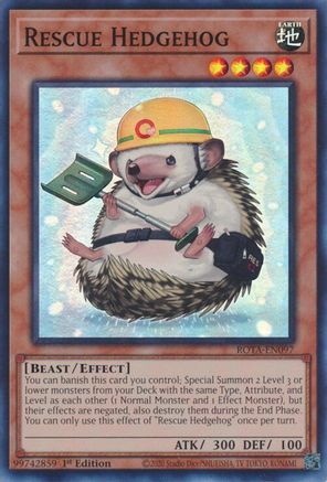 Rescue Hedgehog (ROTA-EN097) - Rage of the Abyss 1st Edition Rage of the Abyss Yugioh Single  Squirtle Squad Card Shop.