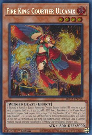 Fire King Courtier Ulcanix (ROTA-EN098) - Rage of the Abyss 1st Edition Rage of the Abyss Yugioh Single  Squirtle Squad Card Shop.