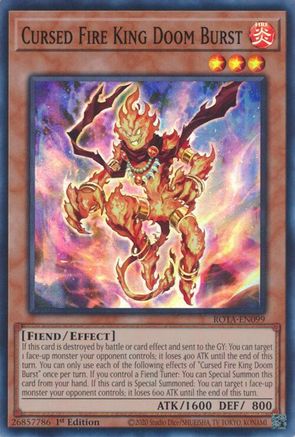 Cursed Fire King Doom Burst (ROTA-EN099) - Rage of the Abyss 1st Edition Rage of the Abyss Yugioh Single  Squirtle Squad Card Shop.
