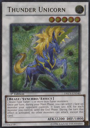 Thunder Unicorn (UTR) (DREV-EN040) - Duelist Revolution Unlimited Duelist Revolution Yugioh Single  Squirtle Squad Card Shop.