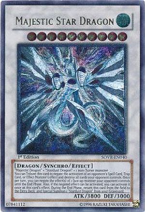 Majestic Star Dragon (UTR) (SOVR-EN040) - Stardust Overdrive 1st Edition Stardust Overdrive Yugioh Single  Squirtle Squad Card Shop.