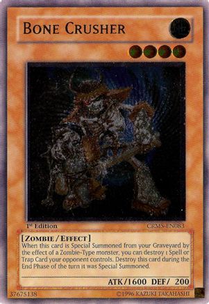 Bone Crusher (UTR) (CRMS-EN083) - Crimson Crisis Unlimited Crimson Crisis Yugioh Single  Squirtle Squad Card Shop.