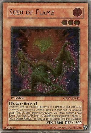 Seed of Flame (UTR) (CSOC-EN081) - Crossroads of Chaos Unlimited Crossroads of Chaos Yugioh Single  Squirtle Squad Card Shop.