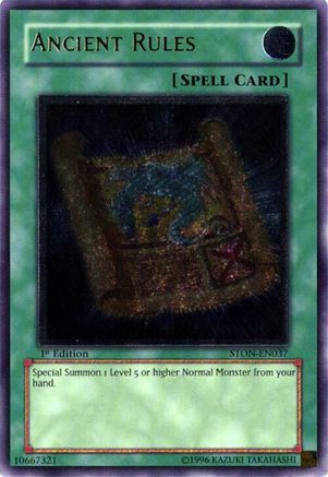 Ancient Rules (UTR) (STON-EN037) - Strike of Neos Unlimited Strike of Neos Yugioh Single  Squirtle Squad Card Shop.