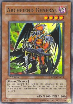 Archfiend General (UTR) (FOTB-EN019) - Force of the Breaker Unlimited Force of the Breaker Yugioh Single  Squirtle Squad Card Shop.