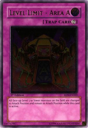 Level Limit - Area A (UTR) (EEN-EN060) - Elemental Energy Unlimited Elemental Energy Yugioh Single  Squirtle Squad Card Shop.