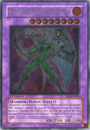 Elemental Hero Shining Phoenix Enforcer (UTR) (EOJ-EN033) - Enemy of Justice 1st Edition Enemy of Justice Yugioh Single  Squirtle Squad Card Shop.