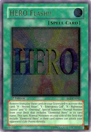 HERO Flash!! (UTR) (EOJ-EN042) - Enemy of Justice Unlimited Enemy of Justice Yugioh Single  Squirtle Squad Card Shop.