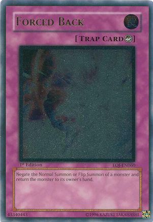 Forced Back (UTR) (EOJ-EN060) - Enemy of Justice Unlimited Enemy of Justice Yugioh Single  Squirtle Squad Card Shop.