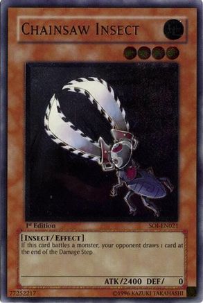 Chainsaw Insect (UTR) (SOI-EN021) - Shadow of Infinity Unlimited Shadow of Infinity Yugioh Single  Squirtle Squad Card Shop.