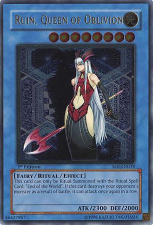 Ruin, Queen of Oblivion (UTR) (SOI-EN034) - Shadow of Infinity Unlimited Shadow of Infinity Yugioh Single  Squirtle Squad Card Shop.