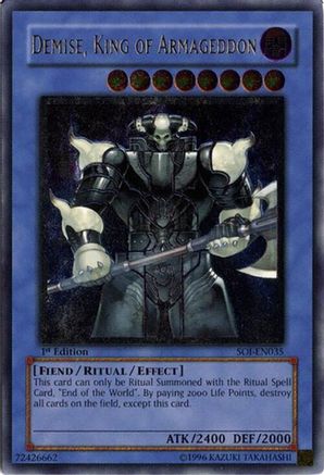 Demise, King of Armageddon (UTR) (SOI-EN035) - Shadow of Infinity 1st Edition Shadow of Infinity Yugioh Single  Squirtle Squad Card Shop.