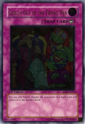 Goblin Out of the Frying Pan (UTR) (SOI-EN059) - Shadow of Infinity Unlimited Shadow of Infinity Yugioh Single  Squirtle Squad Card Shop.