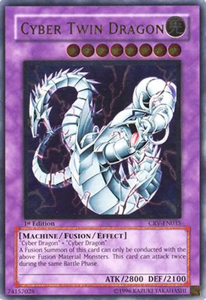 Cyber Twin Dragon (UTR) (CRV-EN035) - Cybernetic Revolution 1st Edition Cybernetic Revolution Yugioh Single  Squirtle Squad Card Shop.