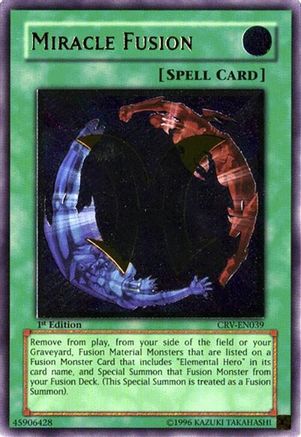 Miracle Fusion (UTR) (CRV-EN039) - Cybernetic Revolution Unlimited Cybernetic Revolution Yugioh Single  Squirtle Squad Card Shop.