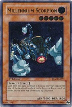 Millennium Scorpion (UTR) (TLM-EN009) - The Lost Millennium Unlimited The Lost Millennium Yugioh Single  Squirtle Squad Card Shop.